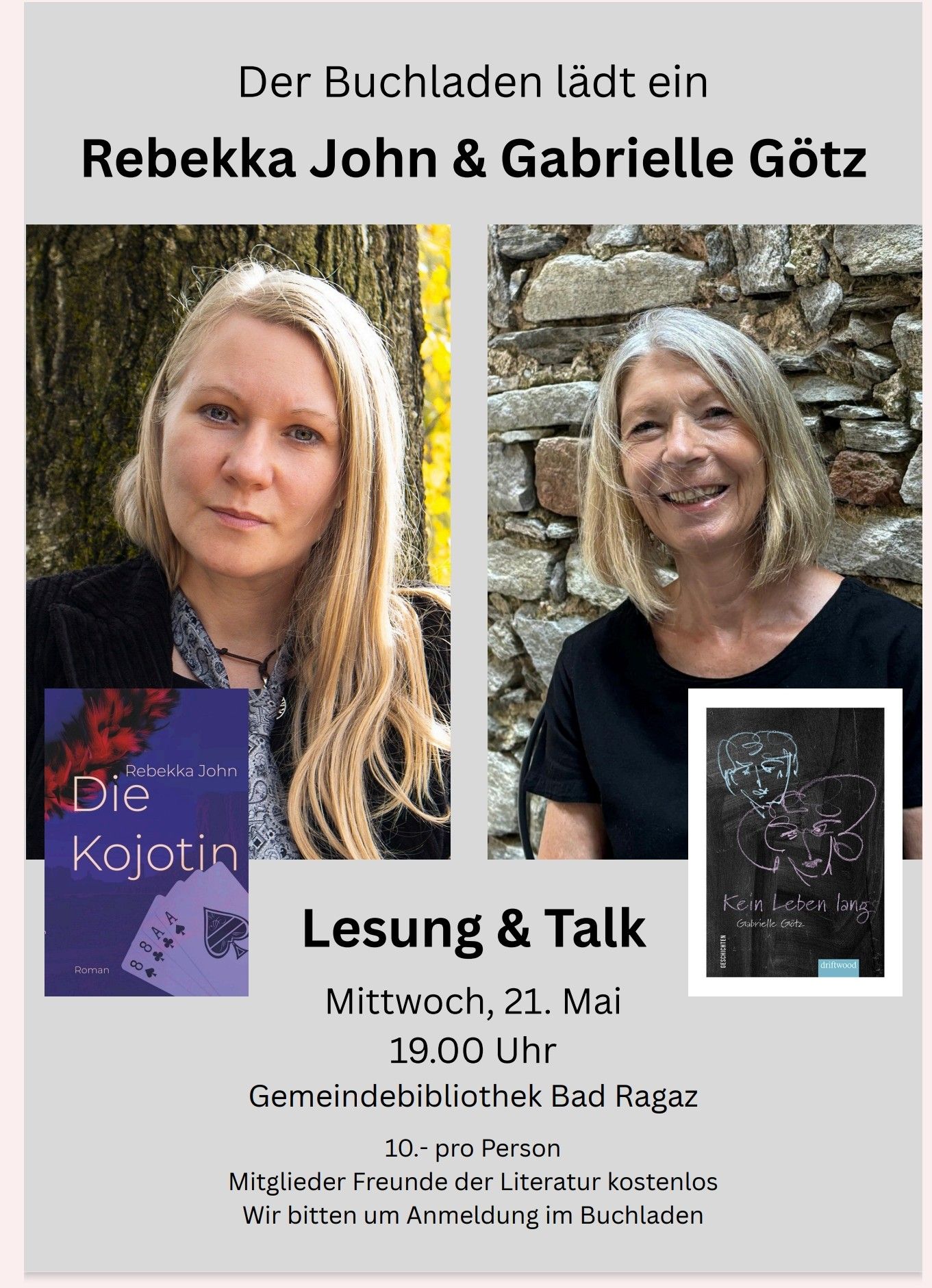 21. Mai 2025 Lesung im Buchladen Bad Ragaz